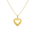 JS001 Stainless Steel Women heart shape Photo Box Frame Pendant 18k Gold Chain Necklace